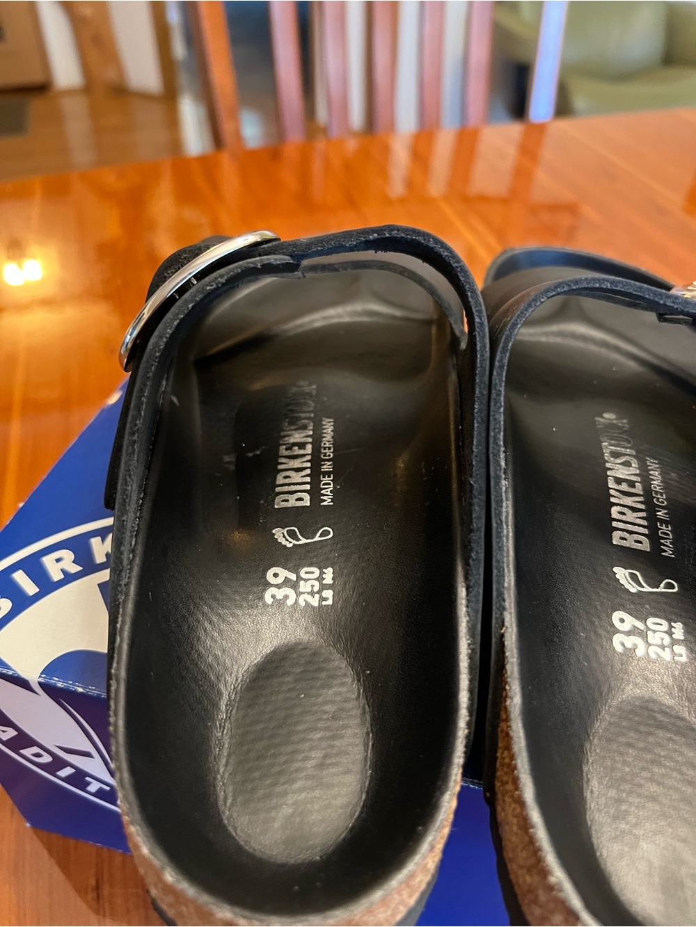Birkenstock Arizona Big Buckle Oiled Leather Black 39 Regular - Picture 12 of 13